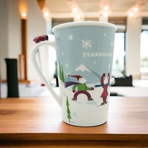Starbucks 2011 Winter Holiday Coffee Tea Cocoa Mug Cup Sledding Dog Airplane 8oz